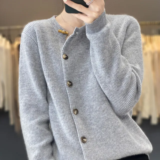Autumn Loose And Simple All matching Solid Color Sweater Gray - Shop at LoveMi