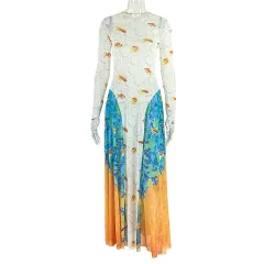 Fashion Patchwork Women's Print Street Commuter A-line Skirt - Colour - View 1