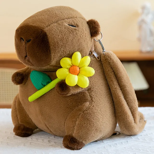 Capybara Backpack Plush Toy Creative Backpack Yellow - Shop at LoveMi