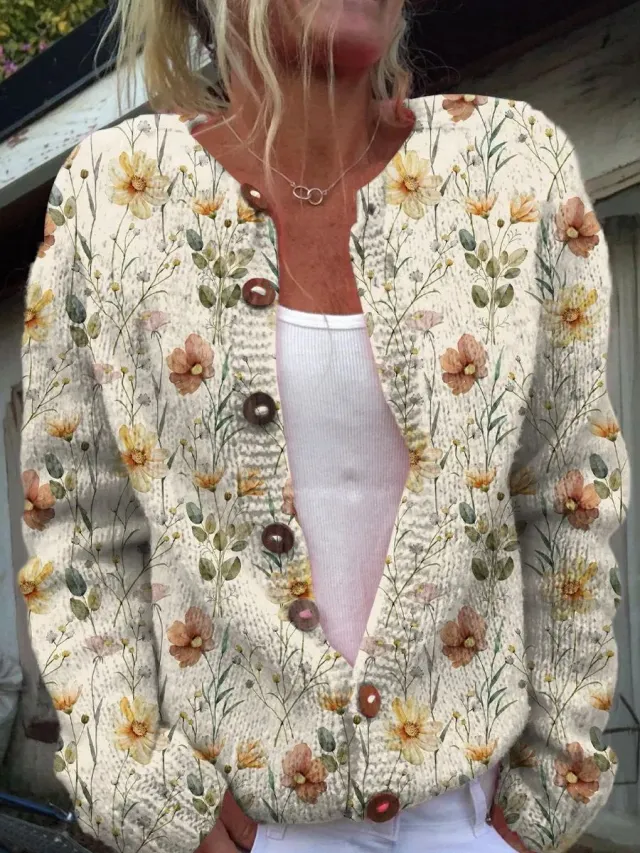 3D Digital Printing Cardigan Knitted Coat Jlkswt S3108 M - Shop at LoveMi