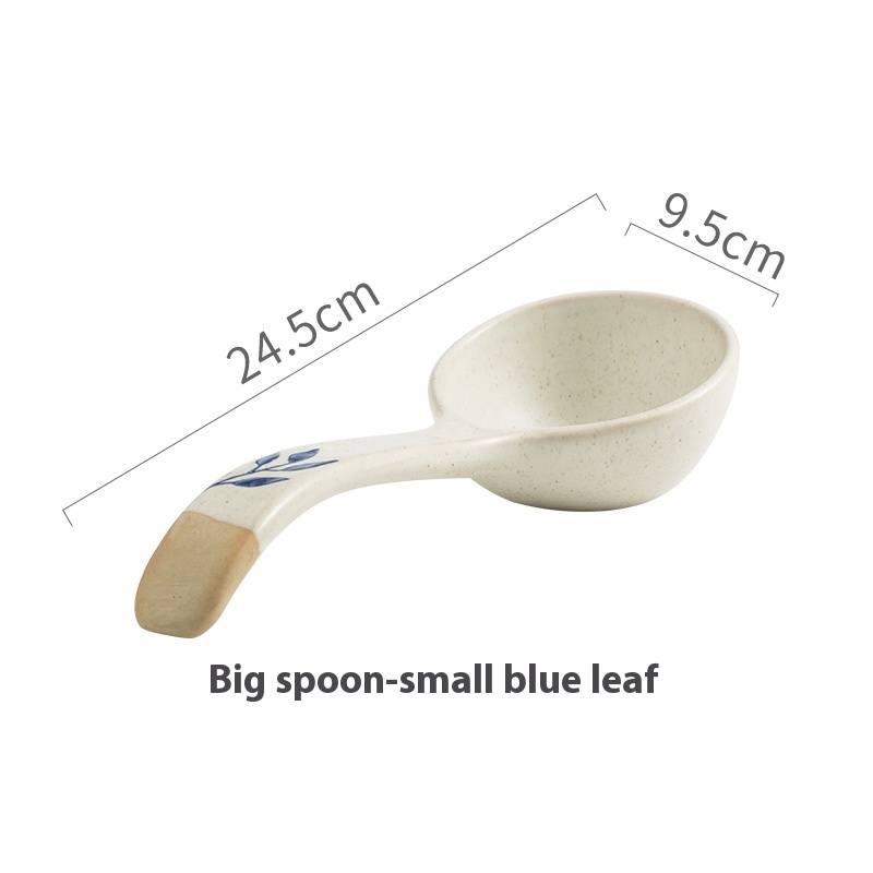 Spoon Small Blue Leaf