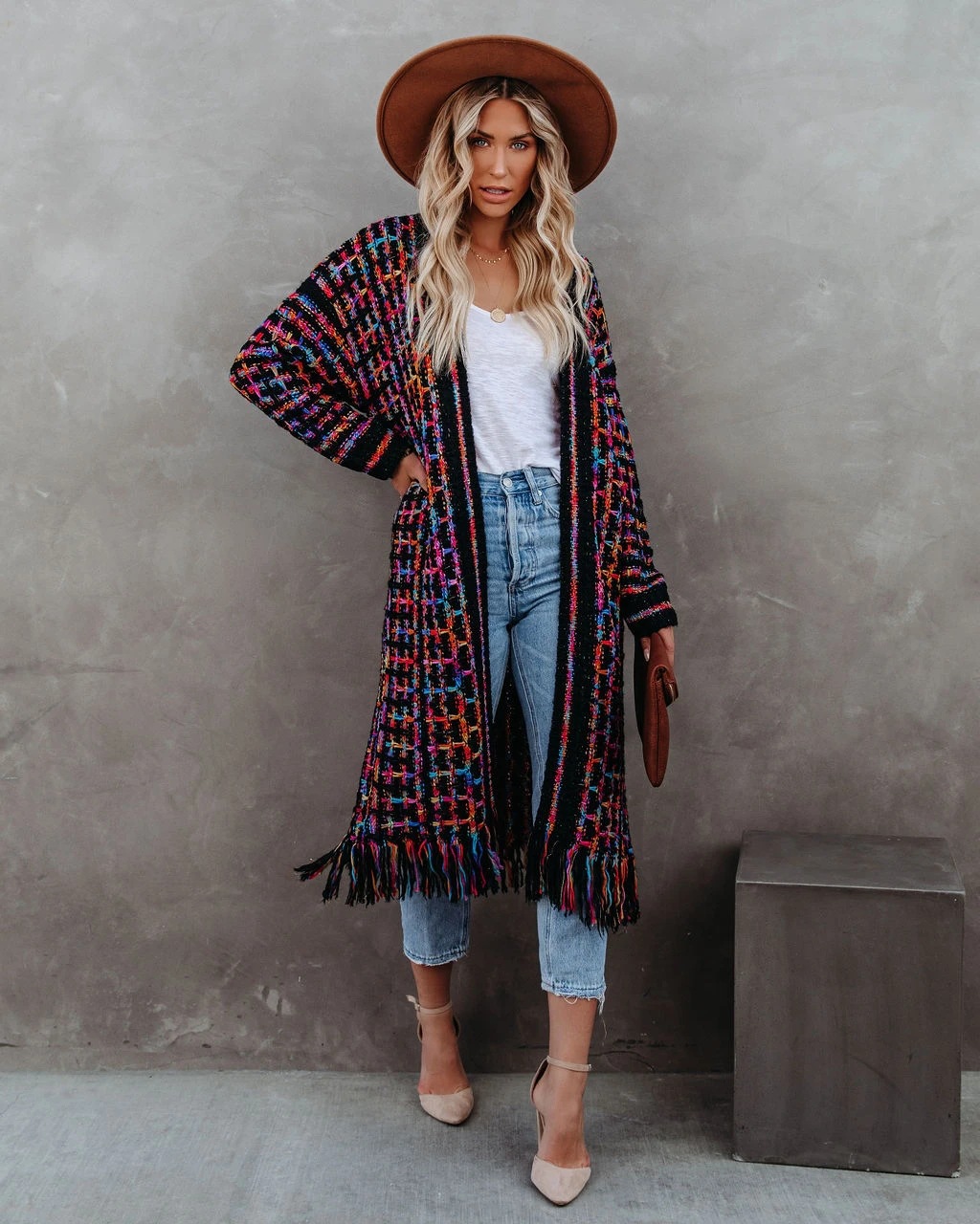 Color Personalized Long High-end And Fashionable Oversized Knit Coat Women's Clothing