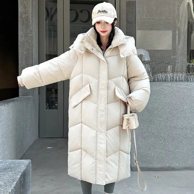 Thick Loose And Warm Cotton padded Coat Women White - Shop at LoveMi