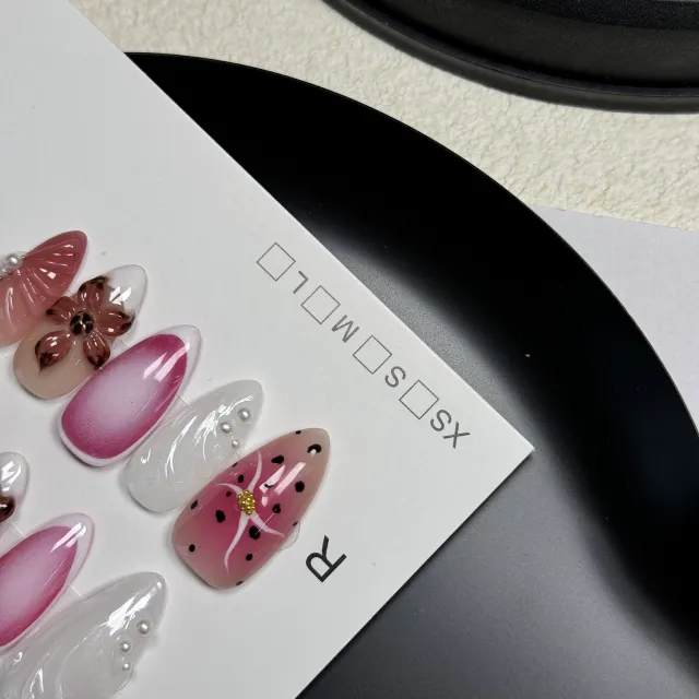 New Nail Beauty Patch Hand painted Three dimensional Carved Cute Color - Shop at LoveMi