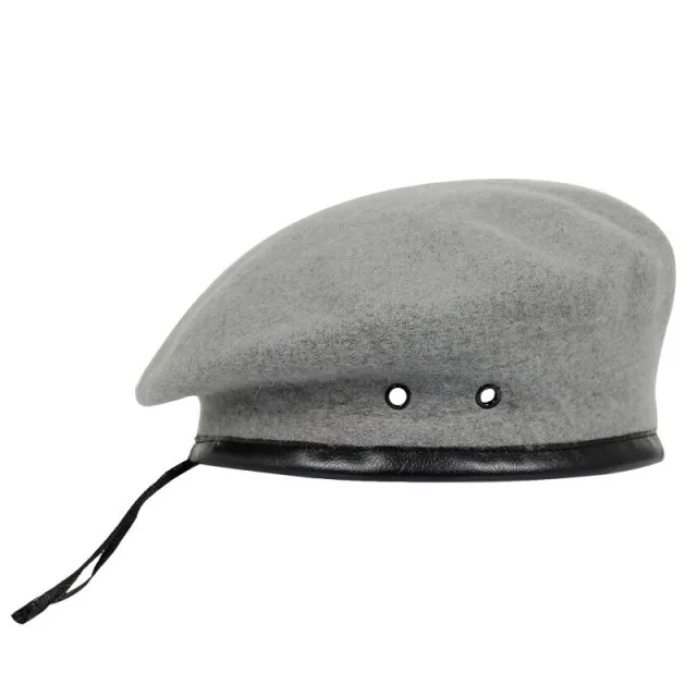European And American Autumn And Winter Pure Wool Painter Cap Gray - Shop at LoveMi