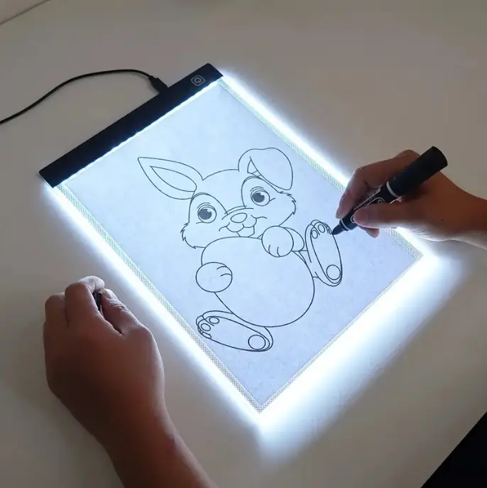 Drawing Tool For Tracing Adjustable, Light-transmitting Board
