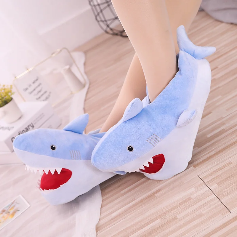 Title 4, Cartoon shark cotton slippers for comfortable h...