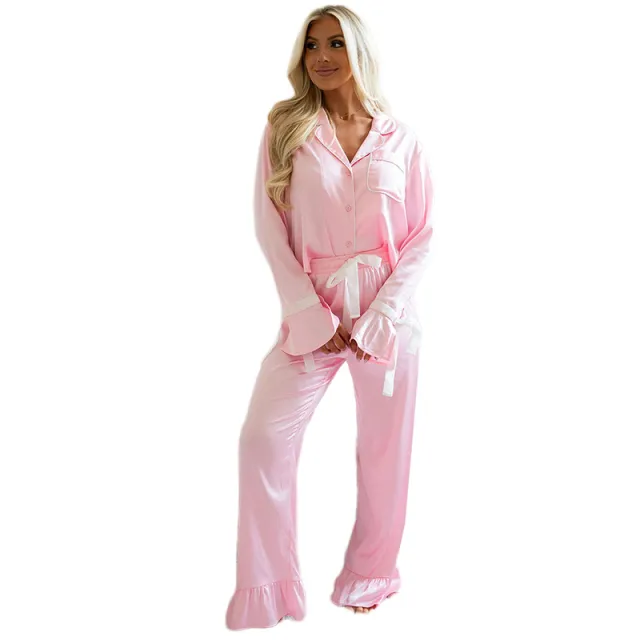 Simple Style Pleated Satin Casual Suit Women Lc151031 P1010 - Shop at LoveMi