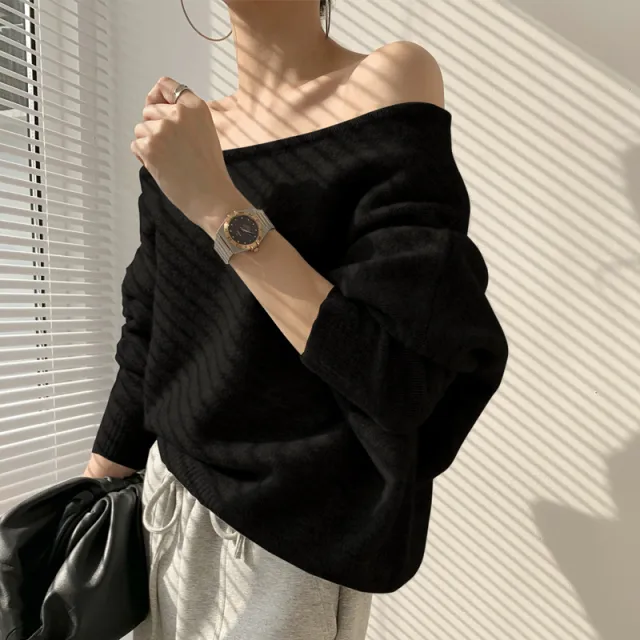 Irregular Top Loose And Lazy Style Black - Shop at LoveMi