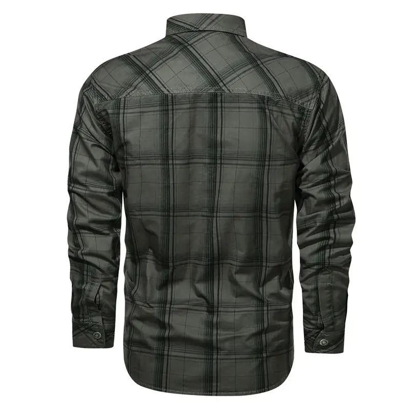 New Men's Spring And Autumn Long-sleeved Striped Shirt