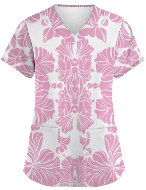 Summer Casual New Women's V-neck Cloth For Nursing Workers Short Sleeve - Picture 7 of 12