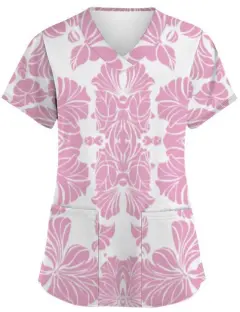 Summer Casual New Women's V-neck Cloth For Nursing Workers Short Sleeve - Bcj 03 Style - View 1