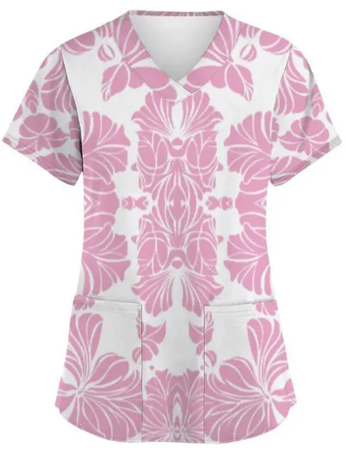 Summer Casual New Women's V neck Cloth For Nursing Workers Short Sleeve Bcj 03 Style - Shop at LoveMi