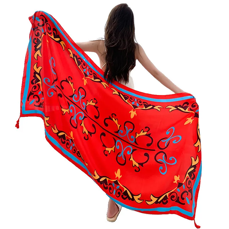 Sun-proof All-matching Shawl Beach Travel Dual-use Outdoor Beach Towel - Image 01