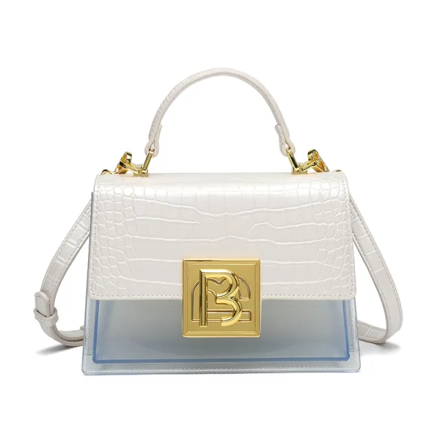 Women's PU Crossbody Shoulder Handbag White - Shop at LoveMi