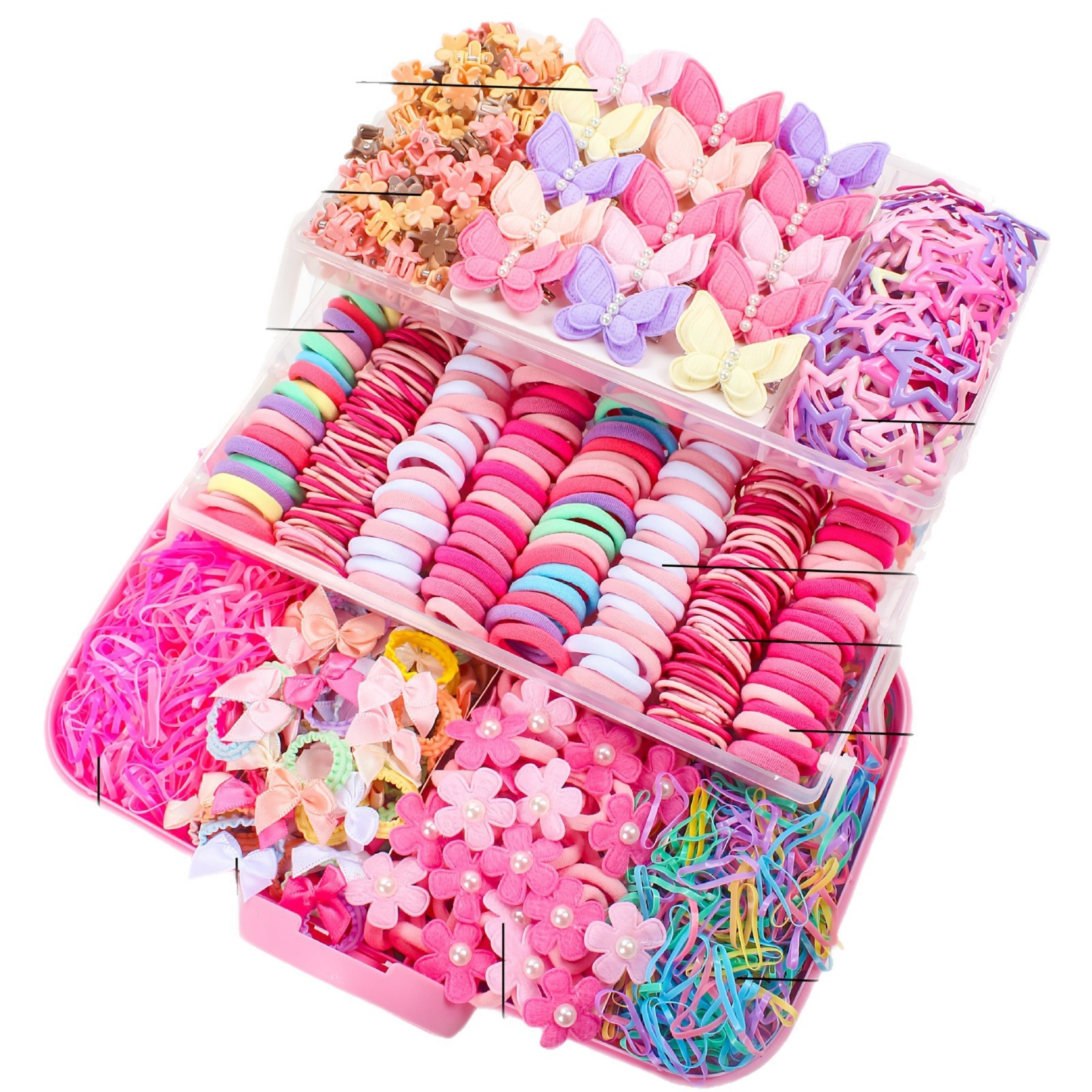 Children's Hair Ring Hairpin And Headdress Set In A Box