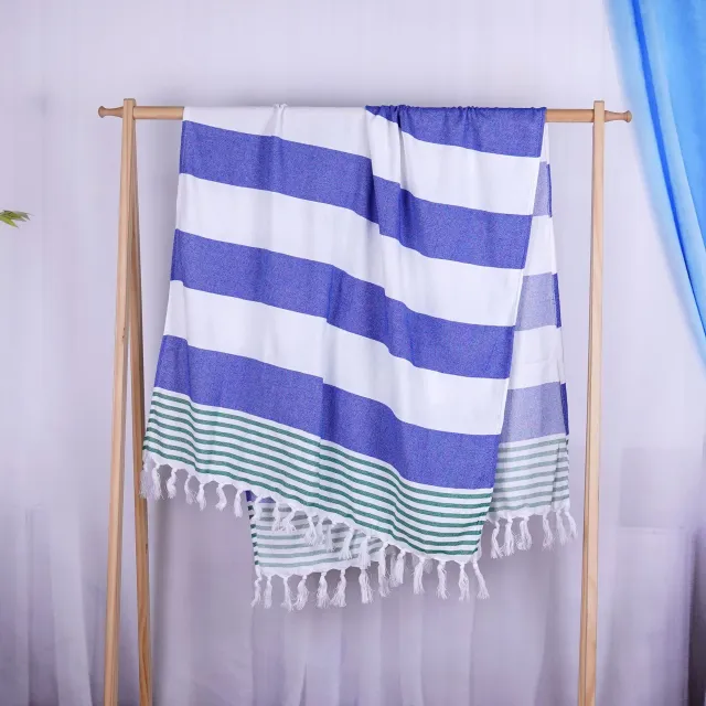 Striped Tassel Turkish Beach Absorbent Bath Towel Purple - Shop at LoveMi