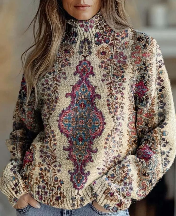 Women's 3D Digital Printing Fresh Cloak Coat Sweater Pullover 2Color M - Shop at LoveMi