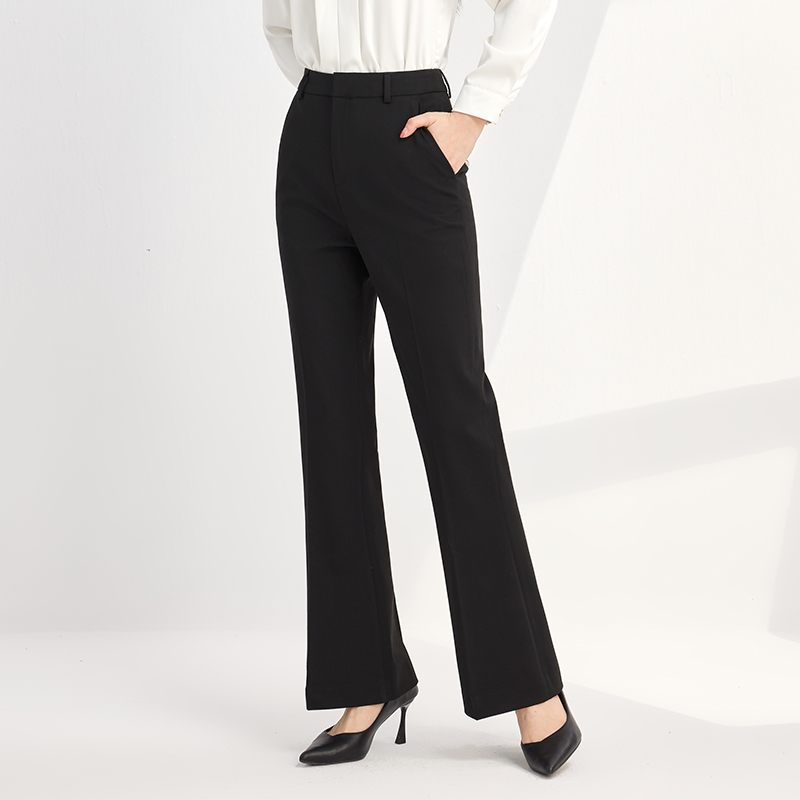 Wide-leg Straight-cut Draped Palazzo Pants With A Slight Flare At The Hem