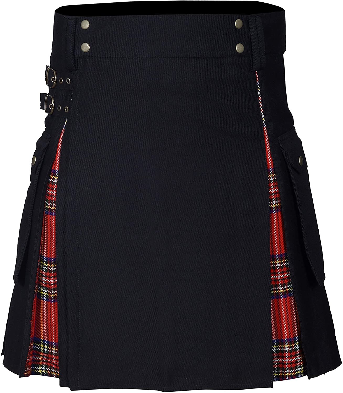 Title 16, Mens Scottish Plaid Contrast Pleated Skirt – S...