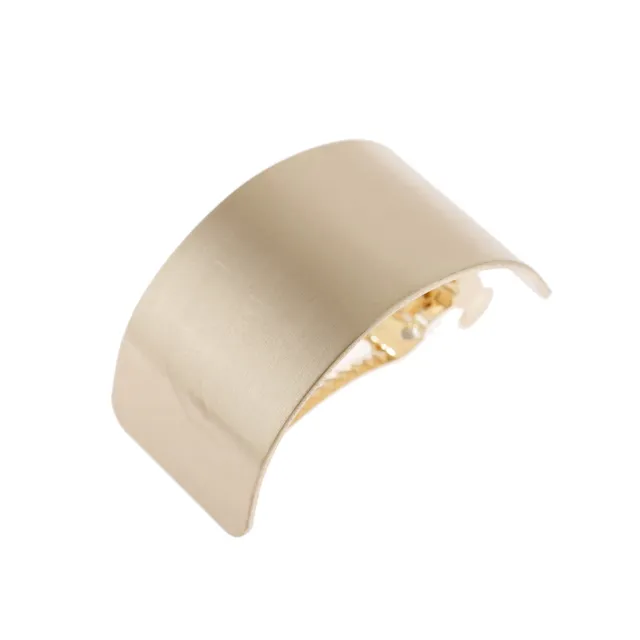 European And American Glossy Wide Barrettes Alloy Gold Brushed - Shop at LoveMi