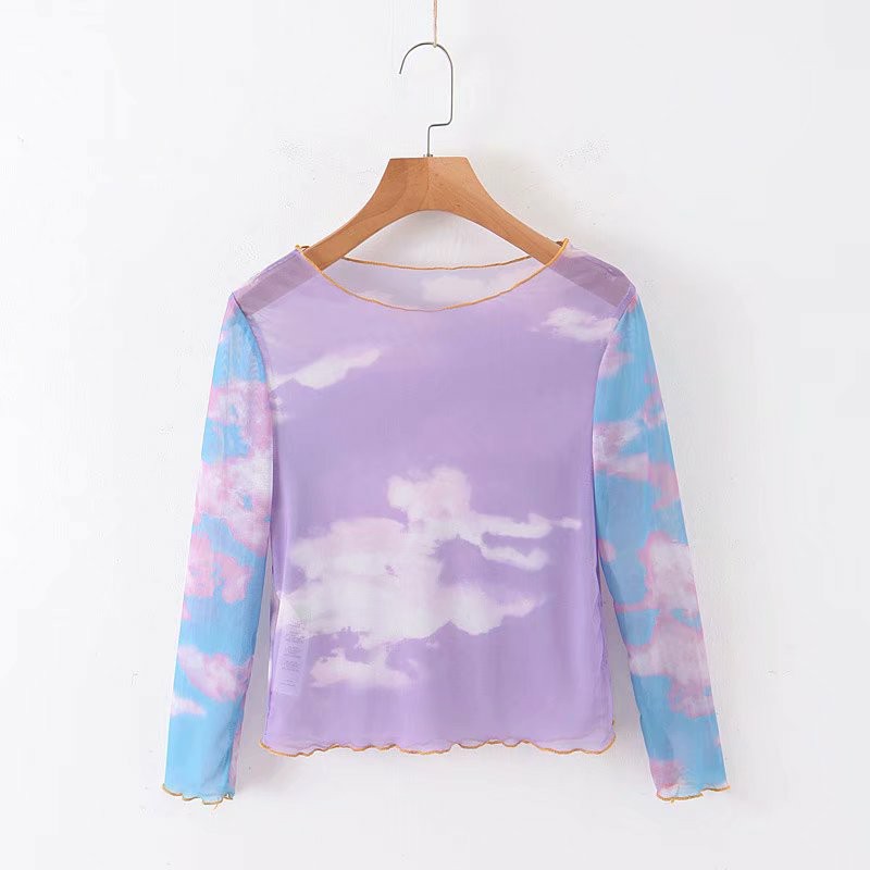 Title 4, Tie-dye printed mesh t-shirt