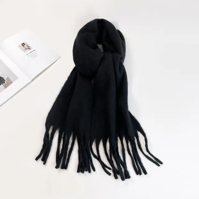 Fashion Solid Color Haima Hair Scarf For Women Hm05 Black - Shop at LoveMi