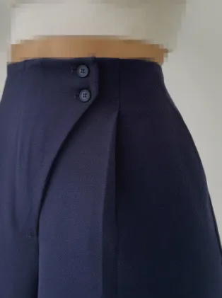 Women's Fashion Casual Straight Trousers - Blue