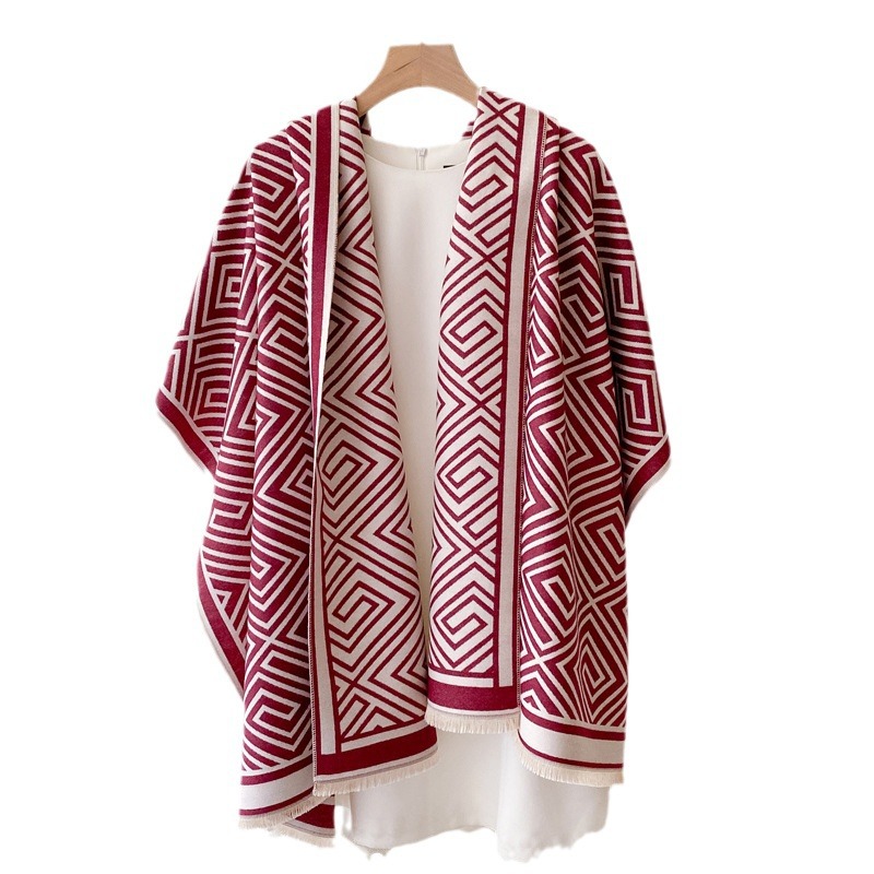 Thickened Warm Office Cloak Nap Wool Blanket Plaid Cloak Dual-use - Image 5