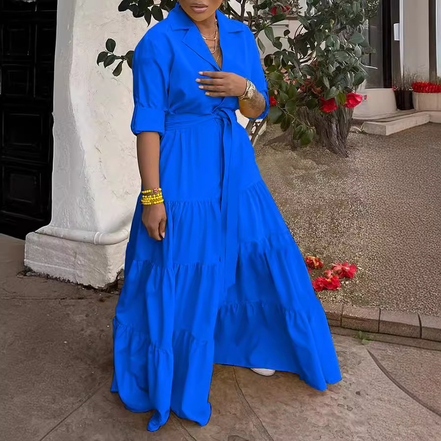 SpringSummer Womens Multicolor Patchwork Dress