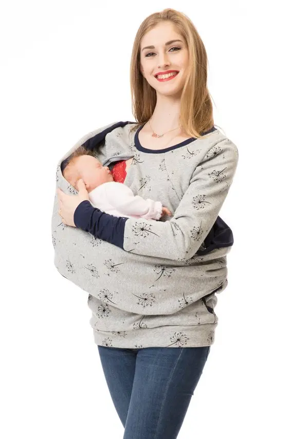 Title 10, Sweatshirt Hoodie Women Long Sleeve Breastfeedi...