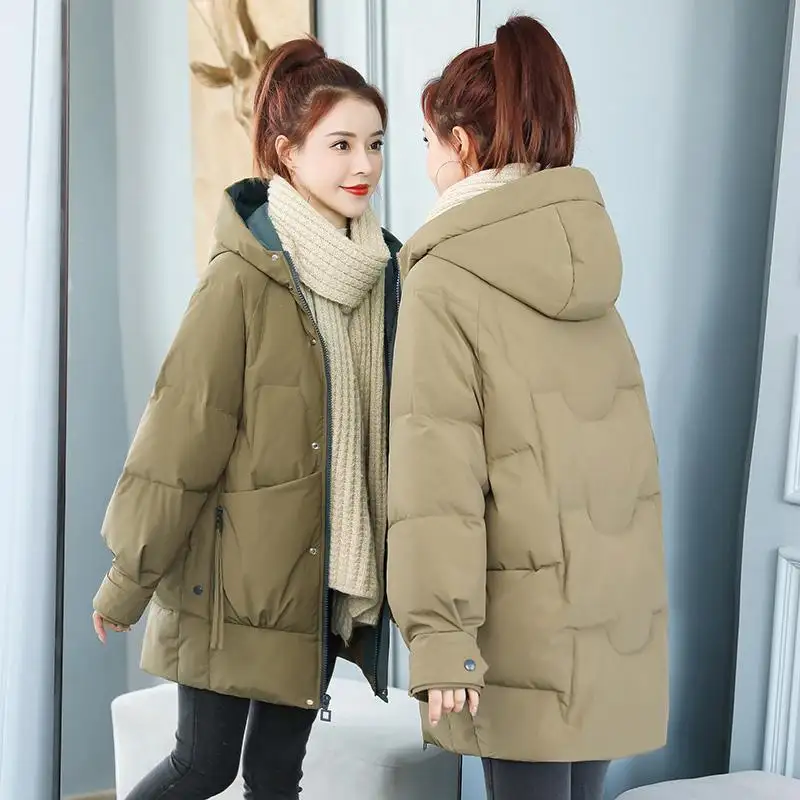 Women's Down Cotton-padded Jacket Mid-length Winter