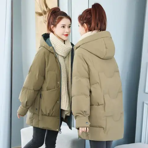Women's Down Cotton-padded Jacket Mid-length Winter