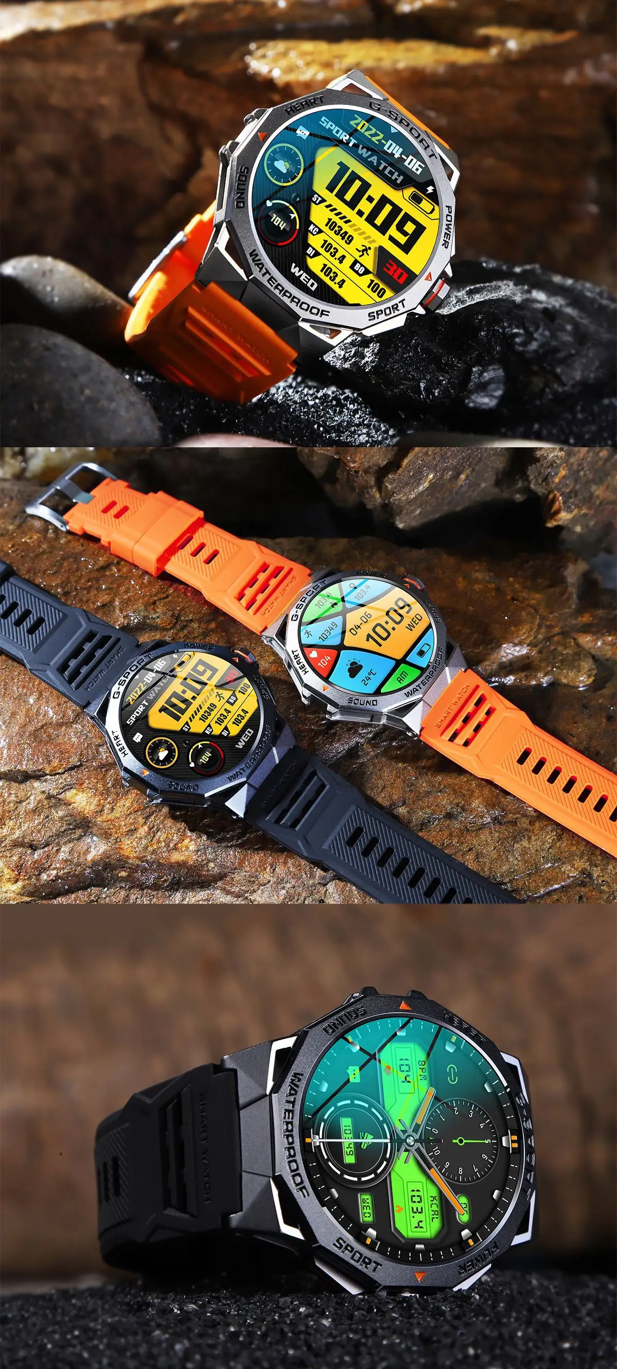 Screen Bluetooth Calling Weather Heart Rate Blood Oxygen Monitoring Smart Watch