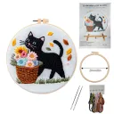 Flower Basket Black Cat