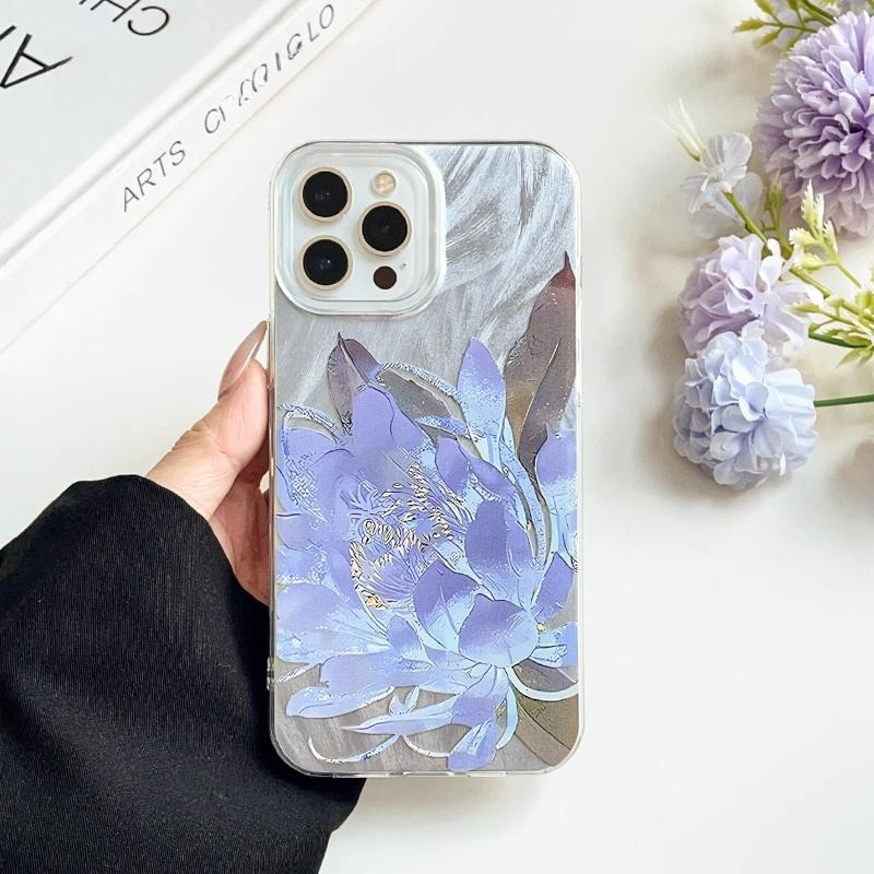 Blue Lotus Light Luxury Senior Fairy All-inclusive Phone Case