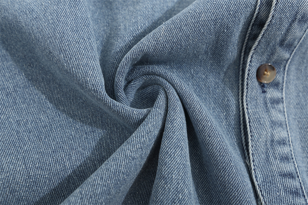 Spring And Autumn Floral Embroidery Washed Faded Loose Shirt Coat