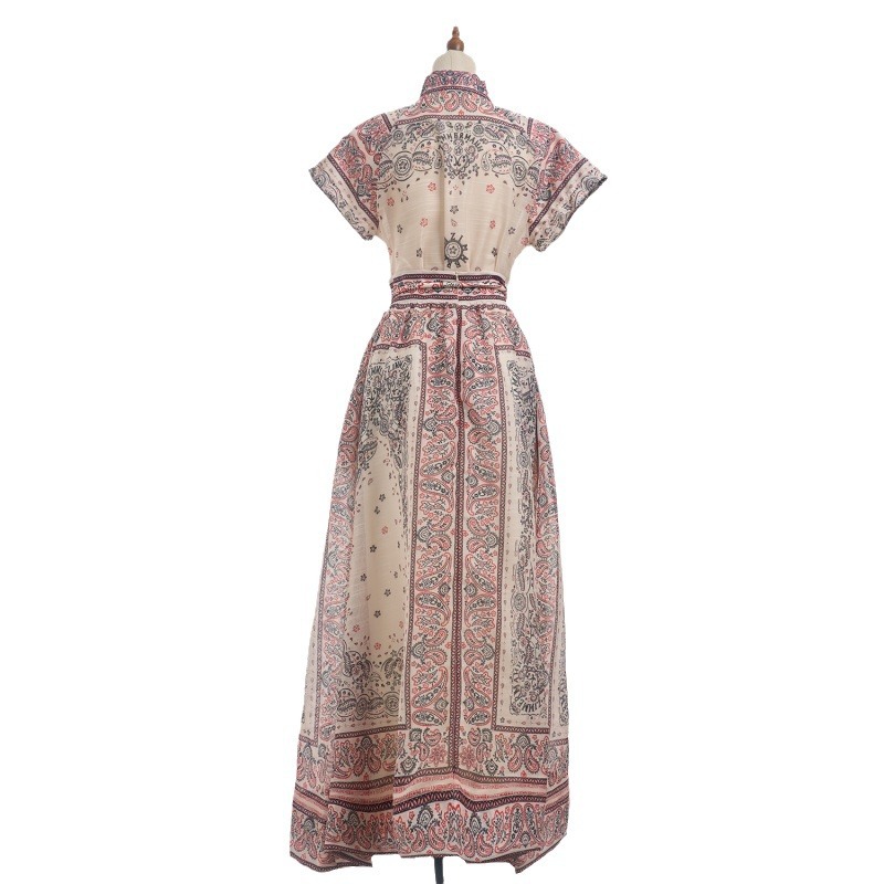 Lapel Slim Top Long Skirt Two-piece Set