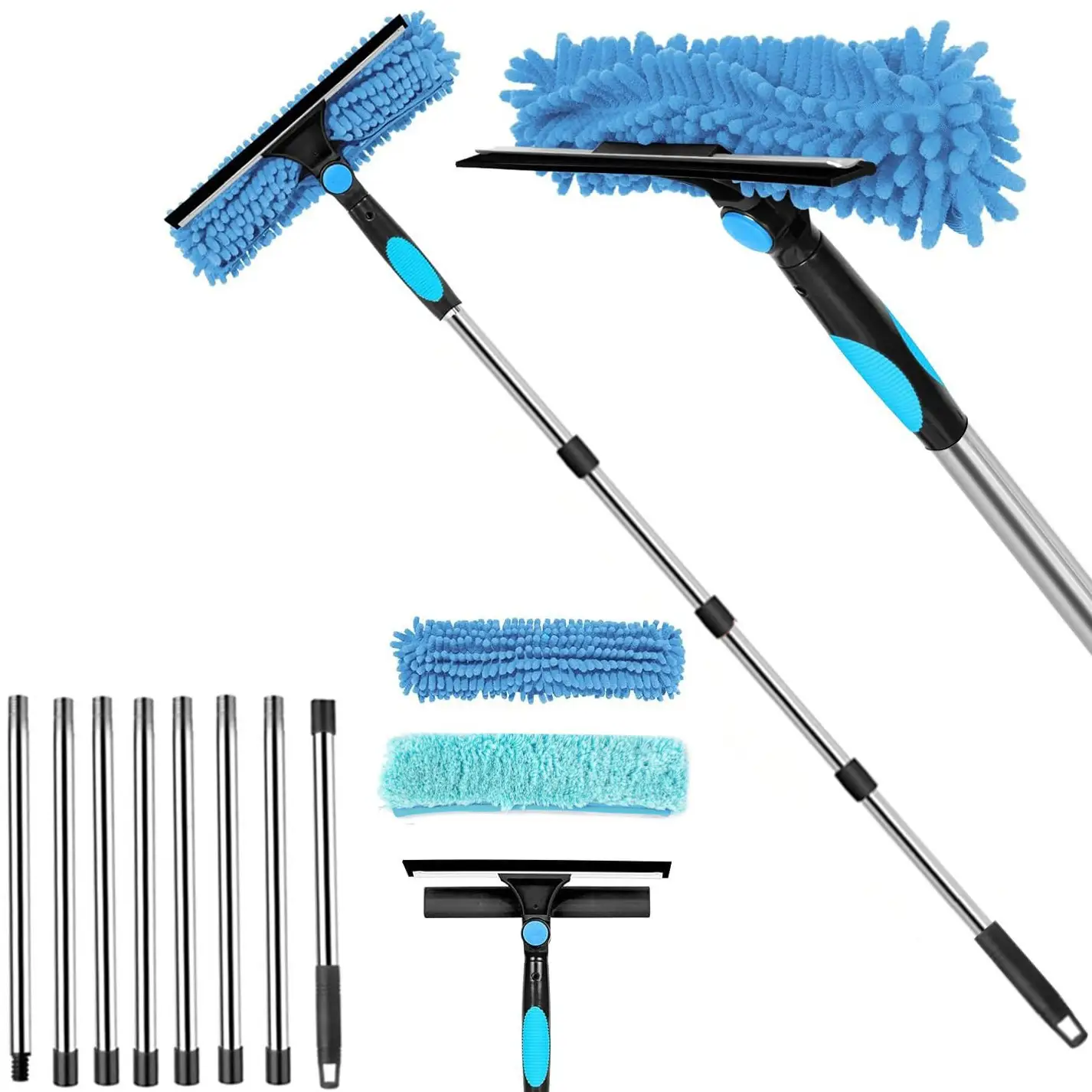 Two-in-one Window Double-sided Scraper Glass Squeegee Housekeeping Cleaning Equipment