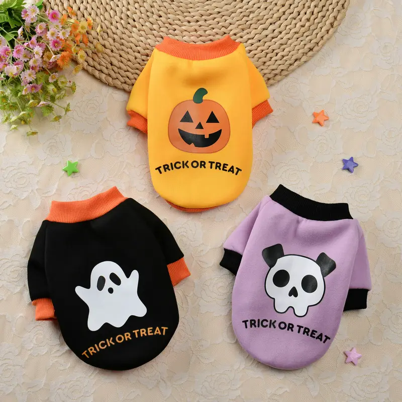 Halloween Pumpkin Skull Pet Teddy Small Dog
