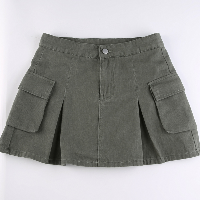 Title 24, Punk Fashion Low Rise Pleated Workwear Skirt fo...