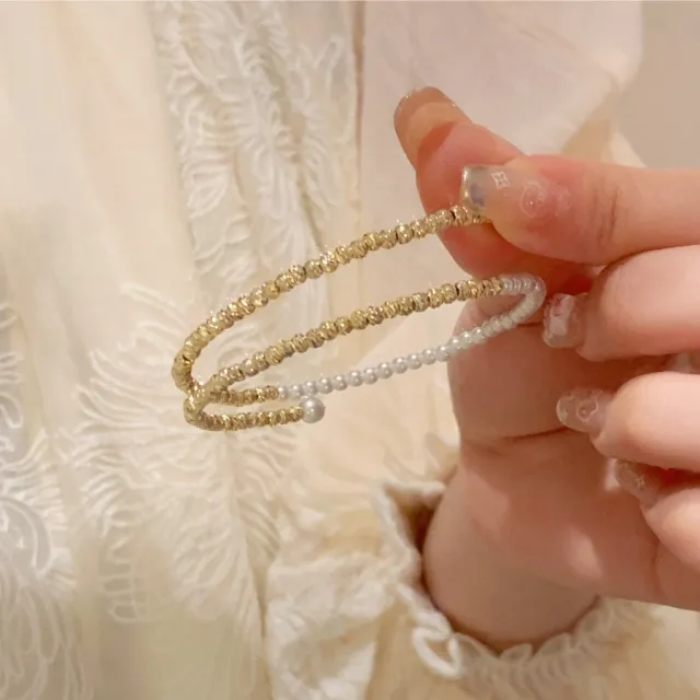 Elastic Memory Bracelet Fashion Multi layer R2997 Pearl Stitching Bracelet - Shop at LoveMi