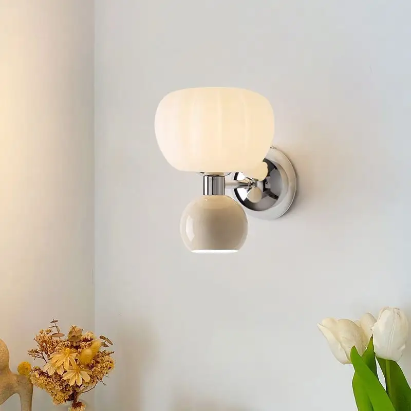 Cream Style Wall Lamp Bedroom Bedside Aisle