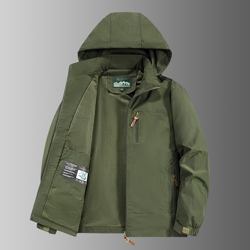 Fashionable Hooded Windproof Jacket For Men - product detail image 1