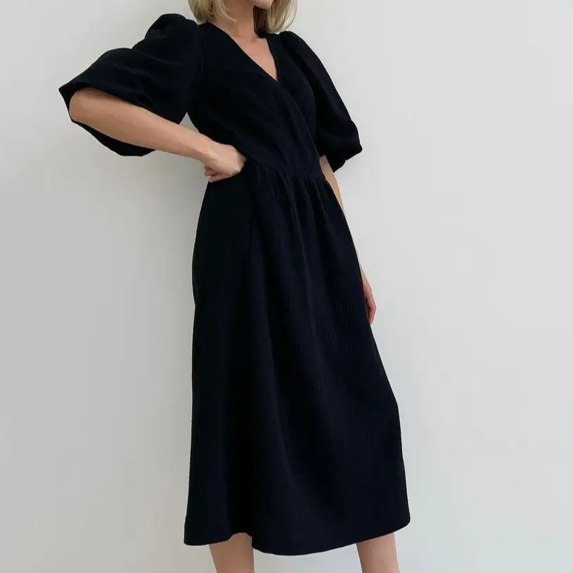 Sweet Atmosphere Solid Color Dress