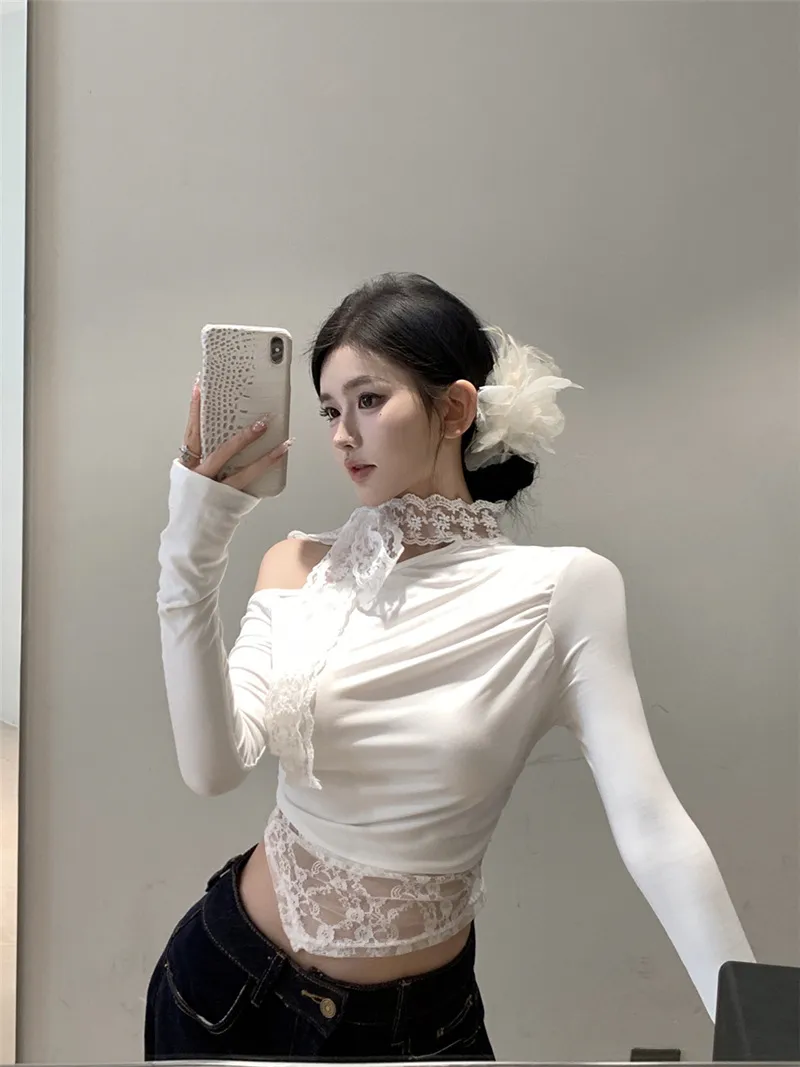Chanel-style Women's Short Long-sleeved Cardigan - White Liner