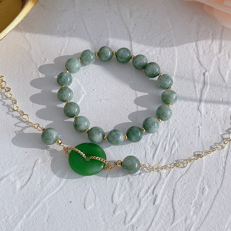 New Chinese Style Natural Stone Chain Women's Two-piece Set Chinese Style Retro