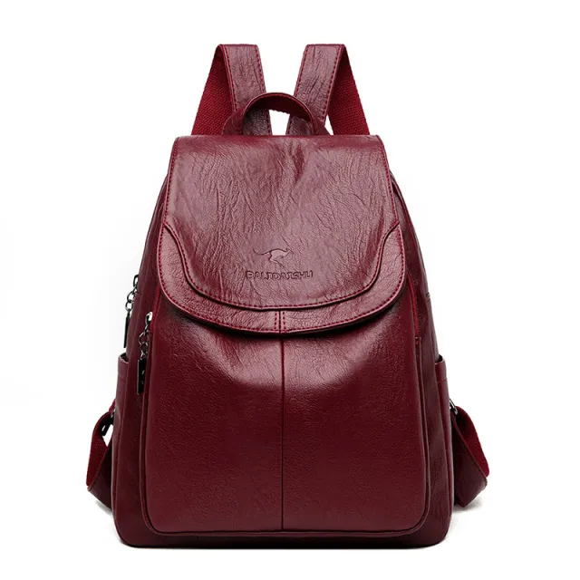 Large Capacity Women's Backpack All match One shoulder Elegant Travel Bag Red - Shop at LoveMi