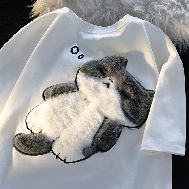 Fashion Simple Women's Short T-shirt - White