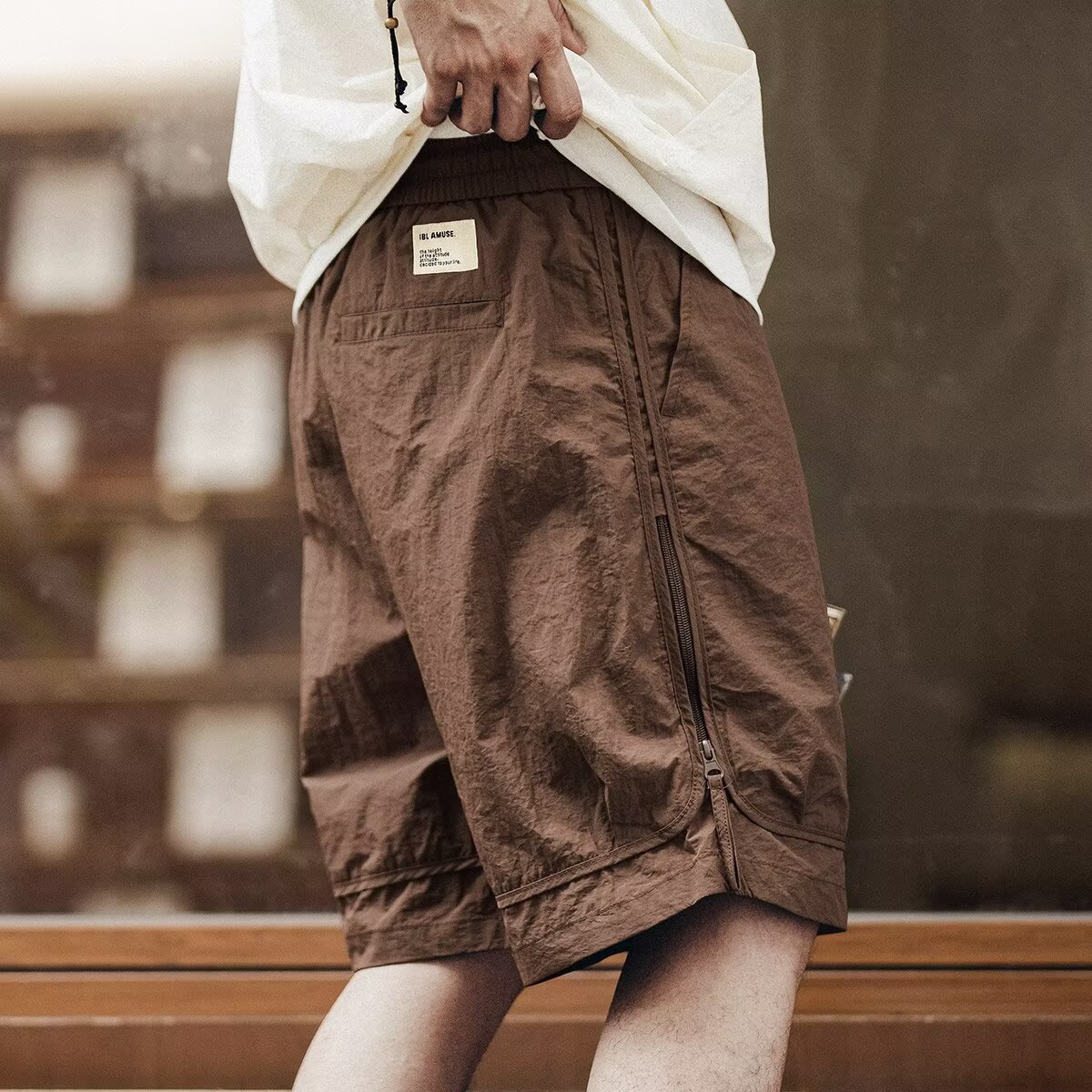 Summer Thin Trendy Brand Loose Breathable Mens Casual Cropped Pants